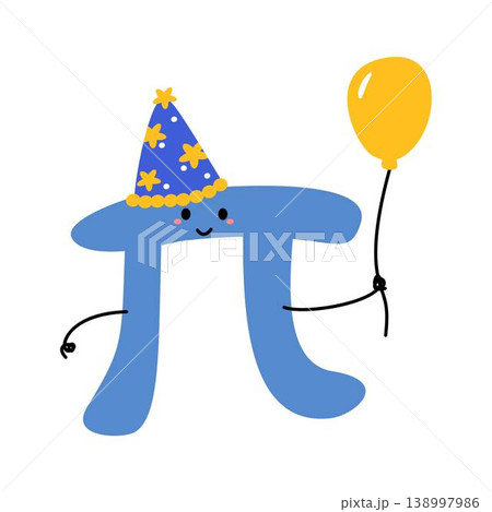 happy pi day character happy pi day character 138997986