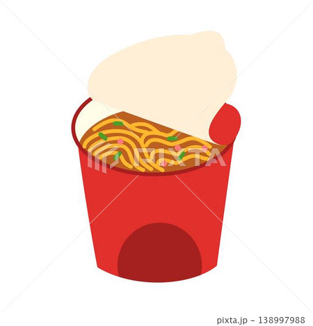 instant noodle cup illustration asian food instant noodle cup illustration asian food 138997988