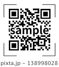 QRコード読み取りイメージ【スキャン枠透過・sample文字入り・シンプル】 138998028