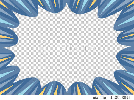 Simple jagged frame with focus lines (blue) Simple jagged frame with focus lines (blue) 138998891