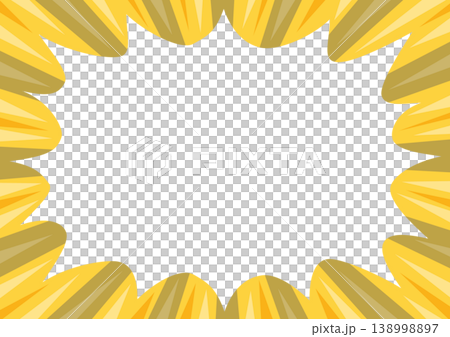 Simple jagged frame with focus lines - Yellow x Gold 138998897