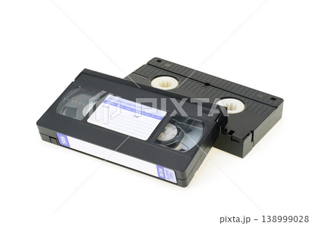 古いVHSビデオテープ 表面裏面 古いVHSビデオテープ 表面裏面 138999028