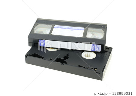 古いVHSビデオテープ 表面裏面 古いVHSビデオテープ 表面裏面 138999031
