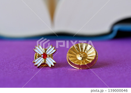 検察官バッチと弁護士バッチ 法廷対決イメージ 139000046