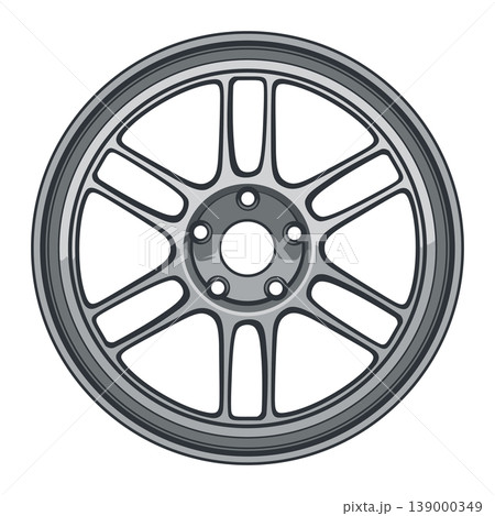 Car wheel illustration for conceptual design.  139000349