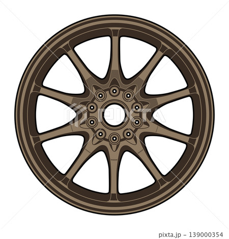 Car wheel illustration for conceptual design.  139000354