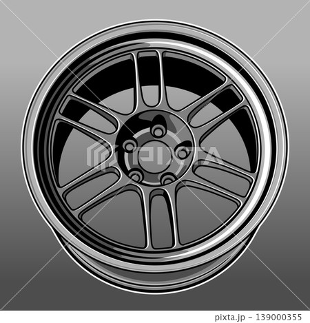 Car wheel illustration for conceptual design. Car wheel illustration for conceptual design. 139000355