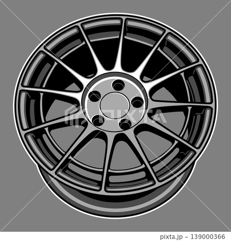 Car wheel illustration for conceptual design. Car wheel illustration for conceptual design. 139000366