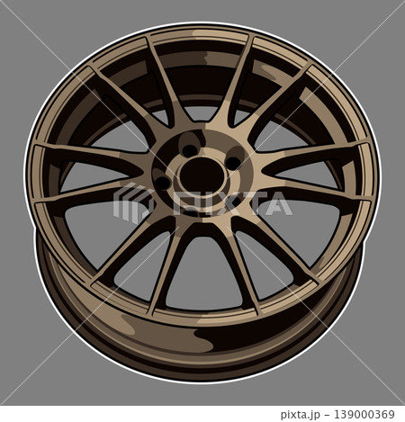 Car wheel illustration for conceptual design.  139000369