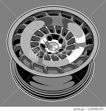 Car wheel illustration for conceptual design.  139000370