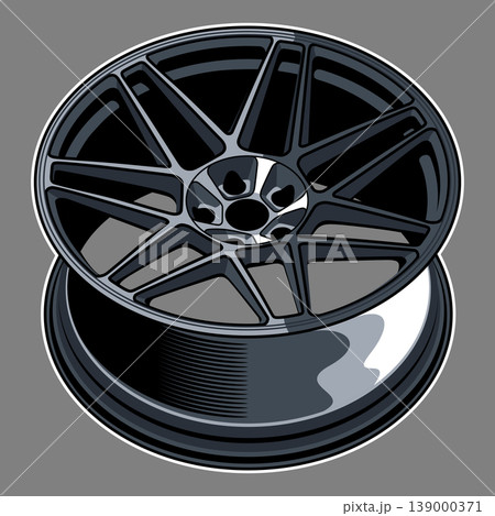 Car wheel illustration for conceptual design.  139000371