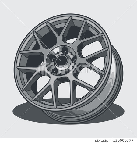 Car wheel illustration for conceptual design.  139000377