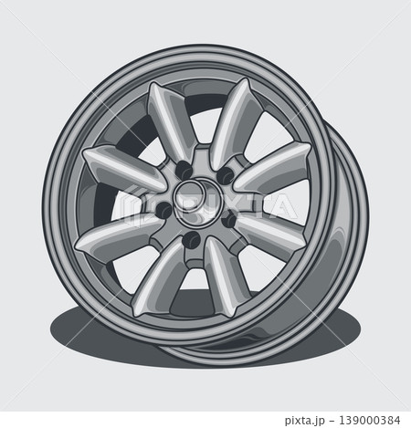 Car wheel illustration for conceptual design. Car wheel illustration for conceptual design. 139000384