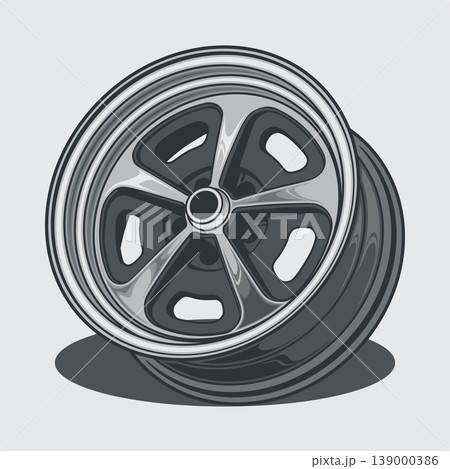Car wheel illustration for conceptual design. Car wheel illustration for conceptual design. 139000386