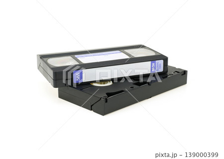 古いVHSビデオテープ 表面裏面 古いVHSビデオテープ 表面裏面 139000399