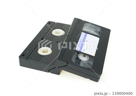 古いVHSビデオテープ 表面裏面 古いVHSビデオテープ 表面裏面 139000400