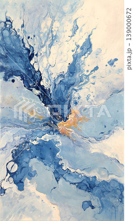 Abstract blue fluid paint splash marble Abstract blue fluid paint splash marble 139000672