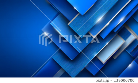 Abstract background blue geometric 3d render layered rectangle paper texture gradient modern, clean futuristic composition featuring layered blue geometric rectangles with paper texture 139000700