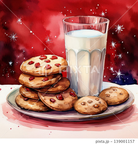 Christmas cookies and milk festive snack Christmas cookies and milk festive snack 139001157