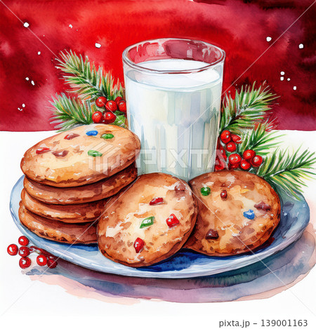 Christmas cookies and milk for santa tradition Christmas cookies and milk for santa tradition 139001163