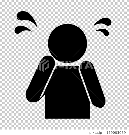 一個驚慌失措的人的單色圖標 一個驚慌失措的人的單色圖標 139003089
