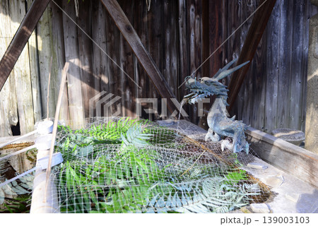 尾道久保八幡神社境内の初詣準備された手水舎 139003103