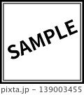 サンプル表示素材｜SAMPLE・大文字・斜め・枠付き・白背景PNG 139003455
