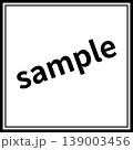 サンプル表示素材｜sample・小文字・斜め・枠付き・透過PNG 139003456