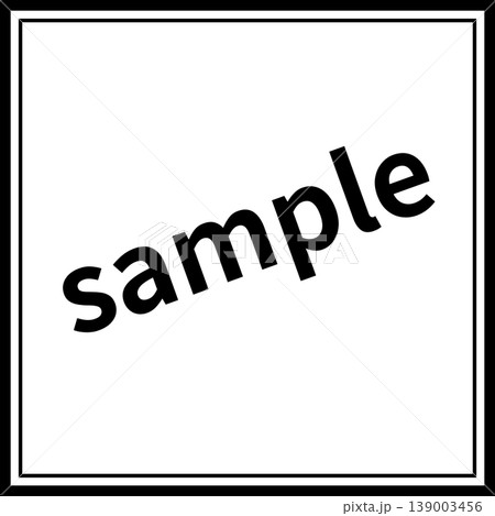 サンプル表示素材|sample・小文字・斜め・枠付き・透過PNG サンプル表示素材|sample・小文字・斜め・枠付き・透過PNG 139003456