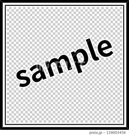 サンプル表示素材|sample・小文字・斜め・枠付き・透過PNG サンプル表示素材|sample・小文字・斜め・枠付き・透過PNG 139003456
