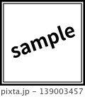 サンプル表示素材｜sample・小文字・斜め・枠付き・白背景PNG 139003457