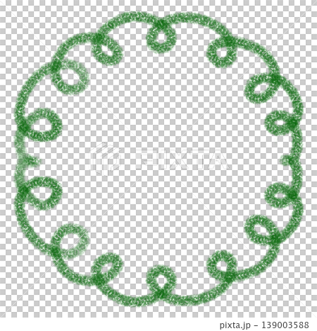 A swirling frame drawn with a green crayon. A swirling frame drawn with a green crayon. 139003588