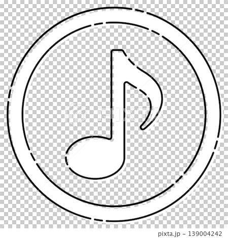 おしゃれな音符のイラスト素材 ベクター 139004242