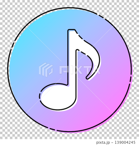 時尚的音符插圖向量圖 時尚的音符插圖向量圖 139004245