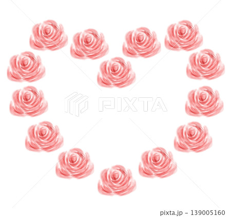 ハート形に並んだ薔薇 ハート形に並んだ薔薇 139005160
