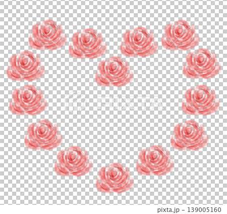 ハート形に並んだ薔薇 ハート形に並んだ薔薇 139005160