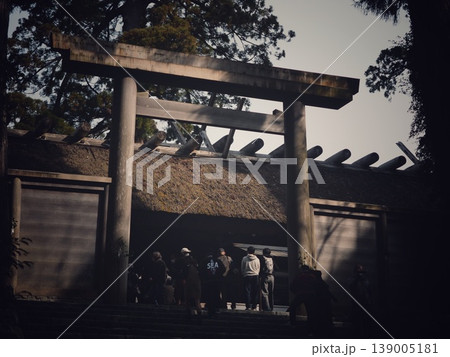 皇大神宮　伊勢神宮　内宮　鳥居 139005181