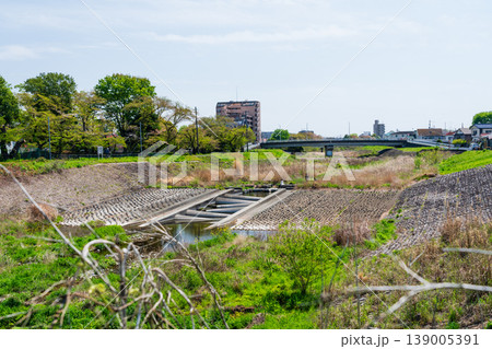 春の八王子市 南浅川の風景 春の八王子市 南浅川の風景 139005391