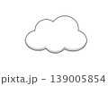 陰影のついた白い雲のイラスト 139005854
