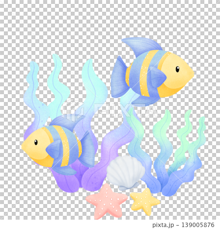 set of sea animals set of sea animals 139005876