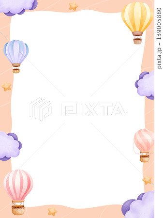 hot air balloon boder design 139005880