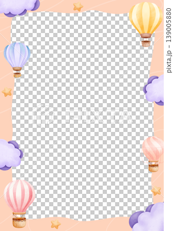 hot air balloon boder design 139005880