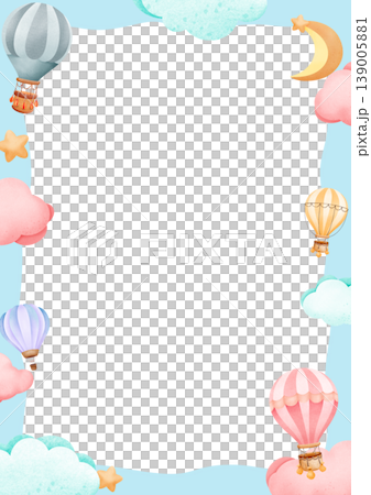 hot air balloon boder design 139005881