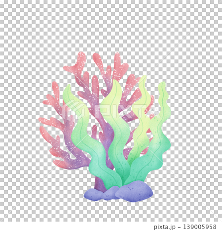 cloral reef scene illustration cloral reef scene illustration 139005958
