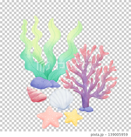 cloral reef scene illustration cloral reef scene illustration 139005959