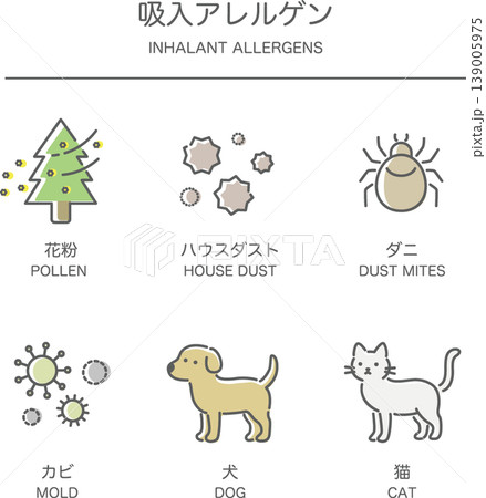 吸入アレルゲン_カラー 139005975