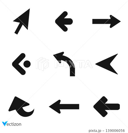 Arrow icons set. flat icon collection Arrow icons set. flat icon collection 139006056