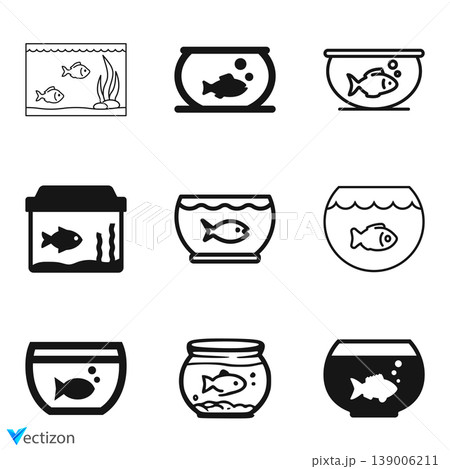 aquarium icons vector design template aquarium icons vector design template 139006211