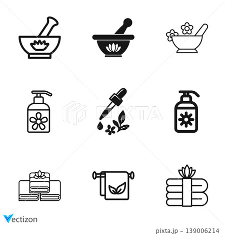 Aromatherapy Icons Set Vector Illustration Aromatherapy Icons Set Vector Illustration 139006214