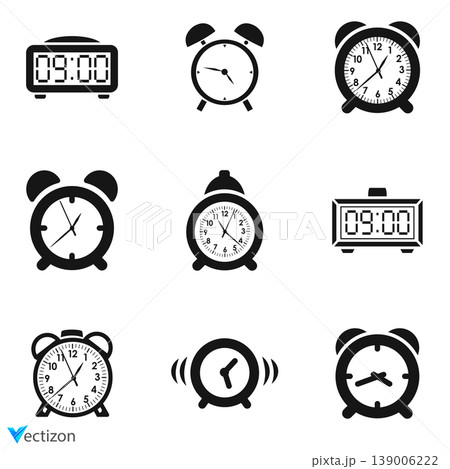 alarm clock icons vector symbol alarm clock icons vector symbol 139006222